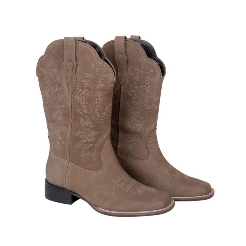 💯Fabulous Genuine Tan Leather Ranch Cowboy Boot Boho Western Shoe Festival New - Picture 2 of 13
